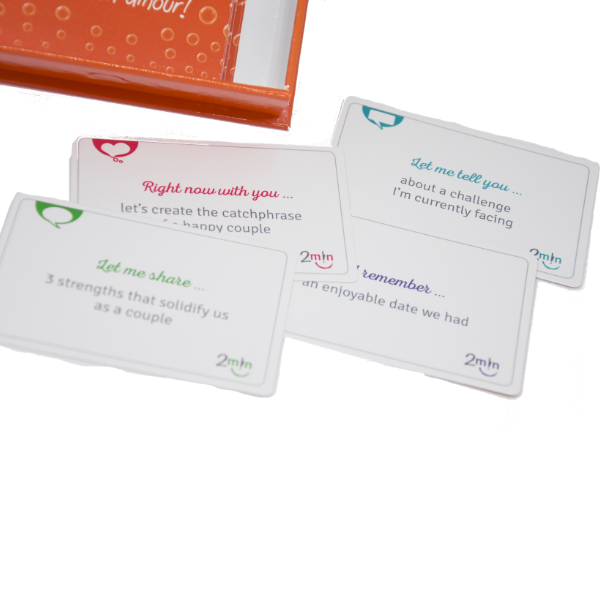 2 minutes mon amour english cards